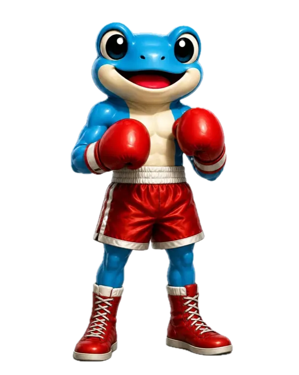 Frog in boxing guard