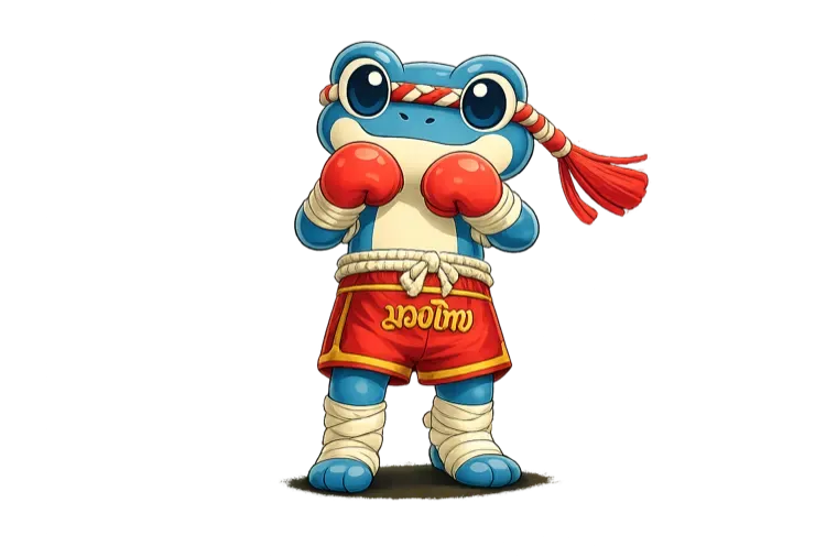 The Fighting Frog in a ready guard